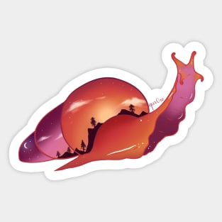 Lesbian Pride Snail Sticker